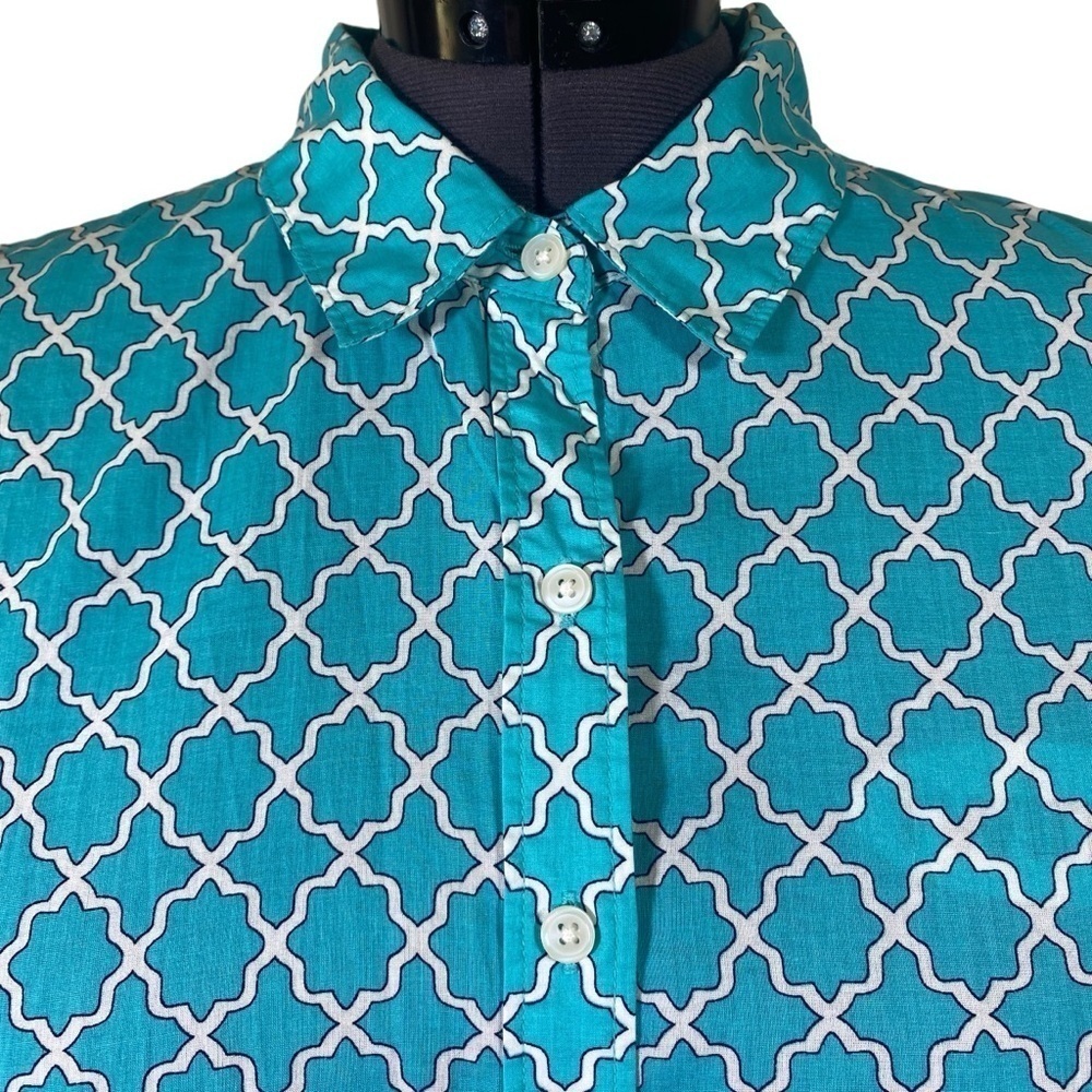 Crown & Ivy women's plus size 2X button up long sleeve Cotton collared blouse